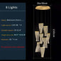 Modern Simple Led Luxurious Duplex Building Large Chandelier Living Room Creative Villa Pendant Lamp Stair Dining Hall Lighting