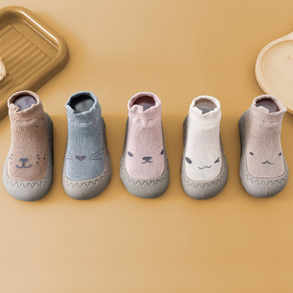 Unisex Baby Shoes First Shoes Baby Walkers Toddler First Walker Baby Girl Kids Soft Rubber Sole Baby Shoe Knit Booties Anti-slip