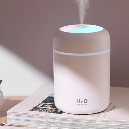 300ml Air Humidifier USB Ultrasonic Aroma Essential Oil Diffuser Romantic Soft Light Humidifier Mini Cool Mist Maker Purifier