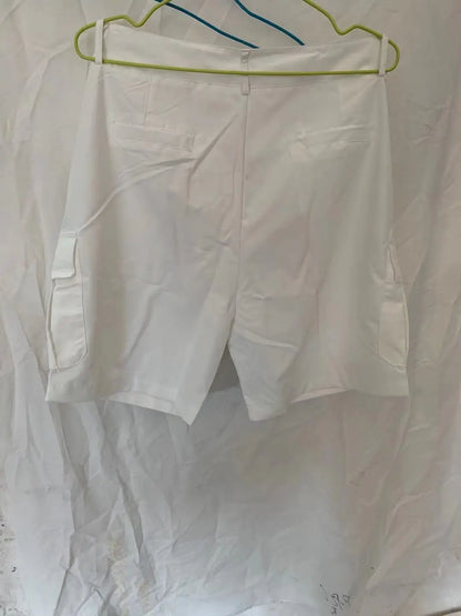 Summer Fashion Casual Tooling Shorts Men's Solid Loose Cotton Multi-pockets Cargo Pants Comfy Beach Sport Short Trousers for Men