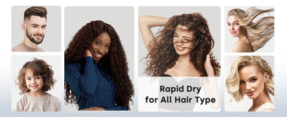 Hair Dryer, Negative Ionic Blow Dryer 120000 RPM Brushless Motor 40M/S Fast Drying High-Speed Low Noise Thermo-Control Hairdryer