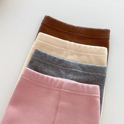 4646 Buy 2pcs Wholesale Baby Pant 2024 Winter New Girls' Leggings Korean Patch Plus Velvet 0-5 Years Baby Pants Trousers