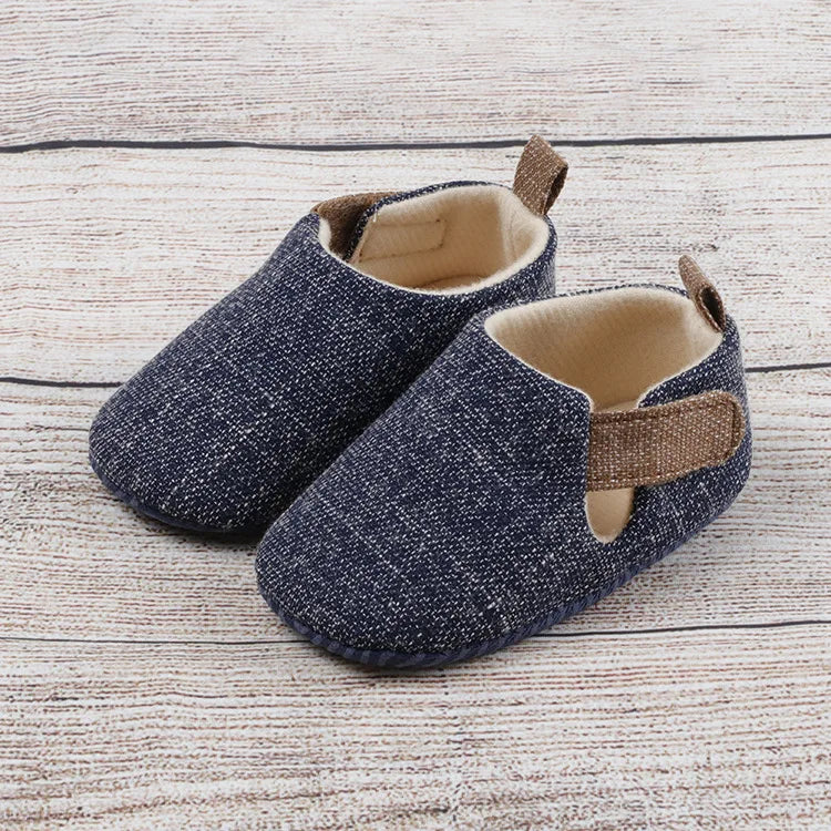 Meckior Casual Baby Boys Girls Shoes Soft Sole Rubber First Walkers Non-slip Solid Color Outdoor Infant Newborns Crib Shoes