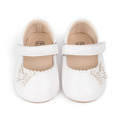 Girls Princess Shoes Bowknot Rubber Sole Anti-slip PU Leather Baby Shoes Newborns First Walkers Crib Shoes Spring Autumn
