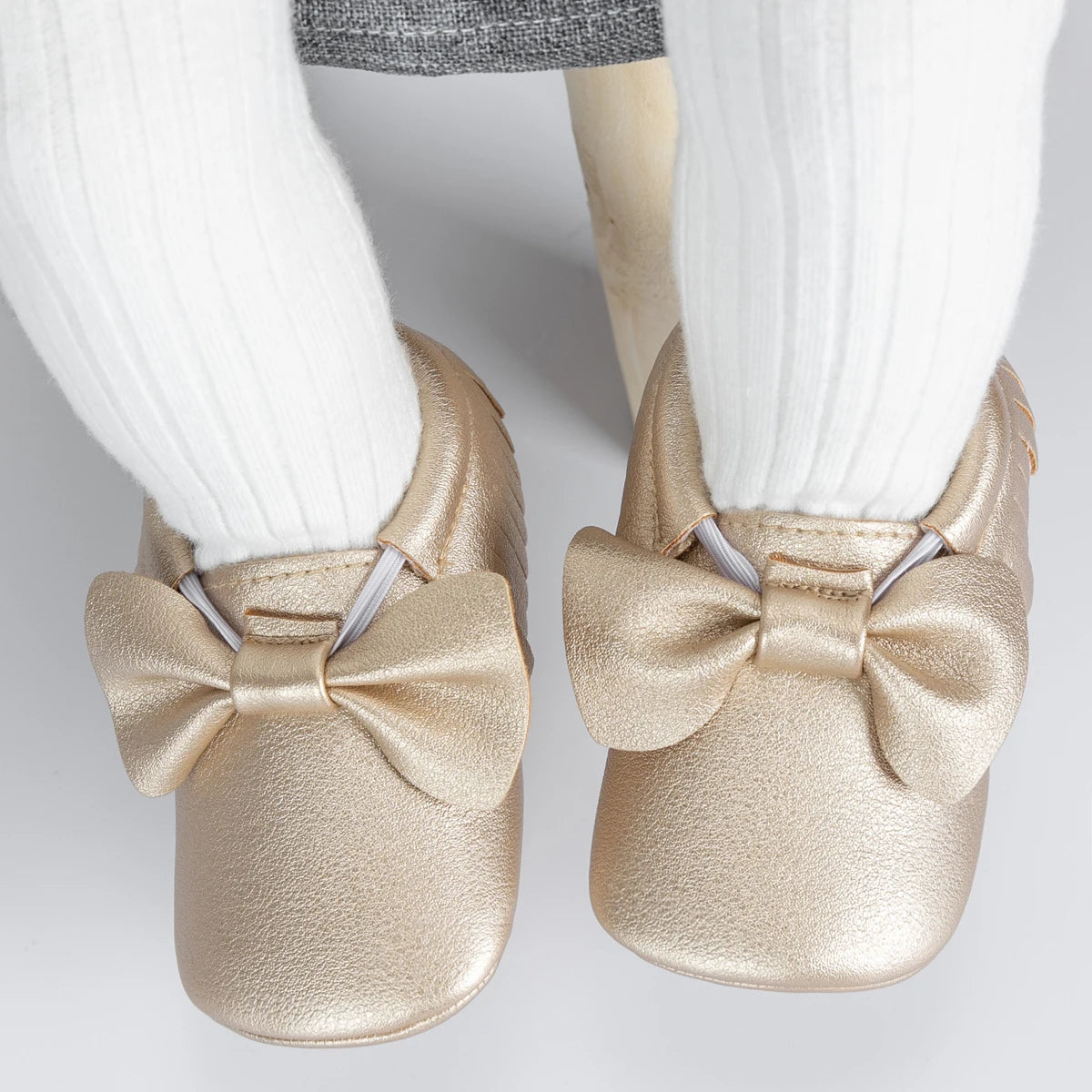 Meckior Baby Shoes Newborn Infant Boy Girl First Walker PU Sofe Sole Princess Bowknot Fringe Toddler Baby Crib Shoes Casual