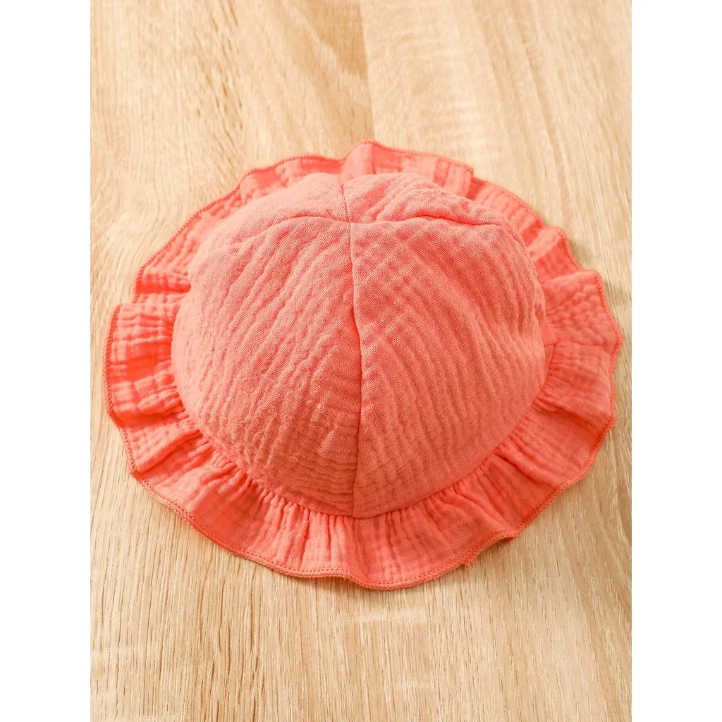 Newborn Baby Girl Sweet Cotton Dress Sleeveless Love Pattern Dress + Hat 2PCS Summer Beach Clothing for Infant Girl 0-9 Months