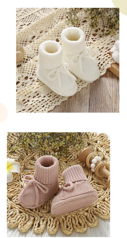 Breathable Non-Slip Infant Boys Girls First Walker Shoes Casual Solid Knitted Newborn Unisex Floor Pre walker Toddler Lightweight