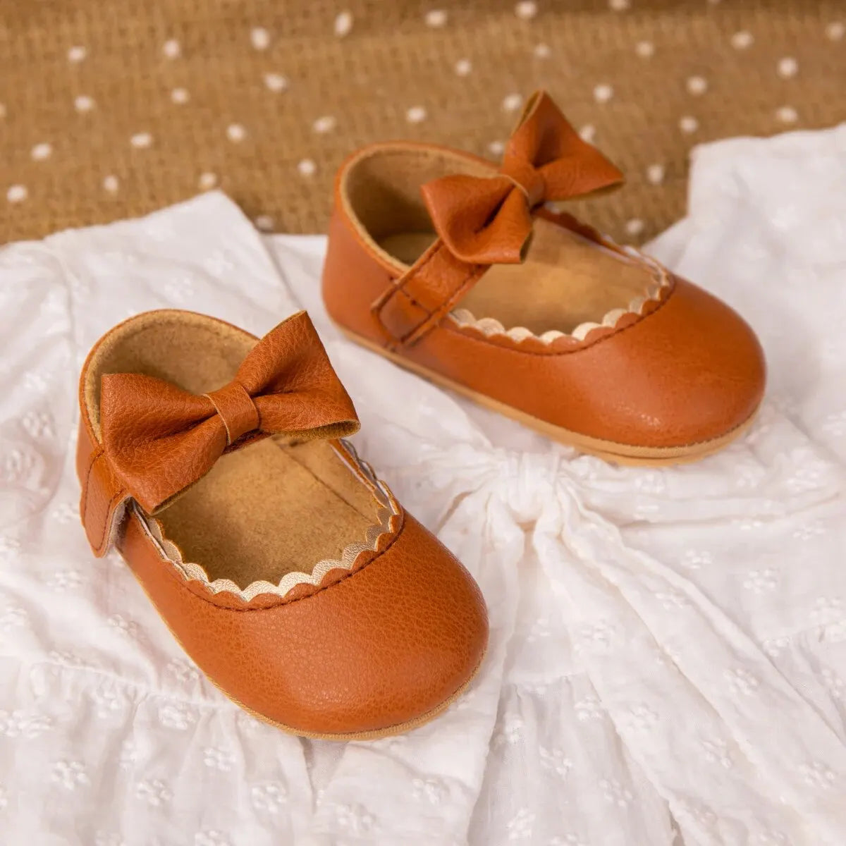 2025 New Baby Girls Shoes Bowknot Party Dress First Walker Anti-slip Non-slip Rubber Sole Infants Girl Crib Shoes
