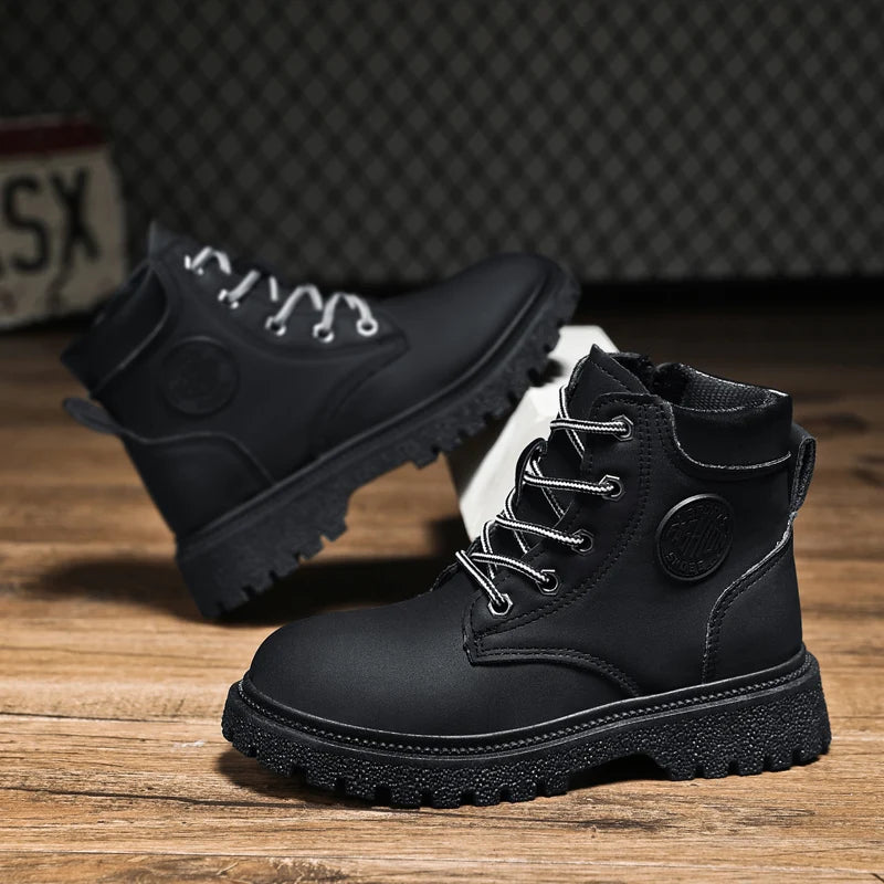 New Winter Spring Children Rubber Ankle Yellow Snow Black Boots For Girls Boys Boots Casual Kids Toddler Shoes Sneakers Footwear