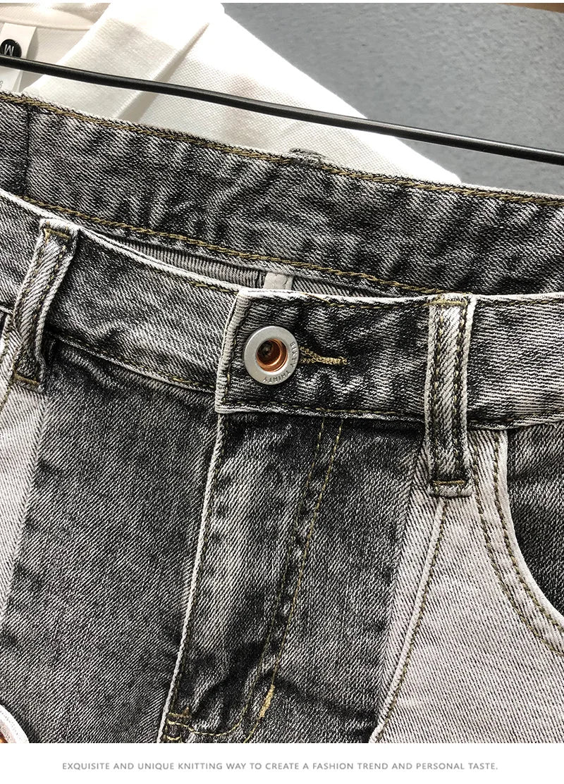 Pants Men Jeans Shorts Hole Streetwear Harajuku Slim Straight Denim Shorts Summer Casual Baggy Ripped Jeans for men clothing