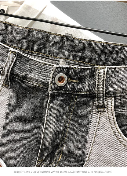 Pants Men Jeans Shorts Hole Streetwear Harajuku Slim Straight Denim Shorts Summer Casual Baggy Ripped Jeans for men clothing