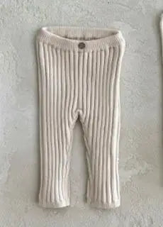 2025 New Infant Toddler Cotton Ribbed Knit Leggings Solid Baby Trousers Autumn Children Pp Pants Baby Boy Girl Stretch Leggings