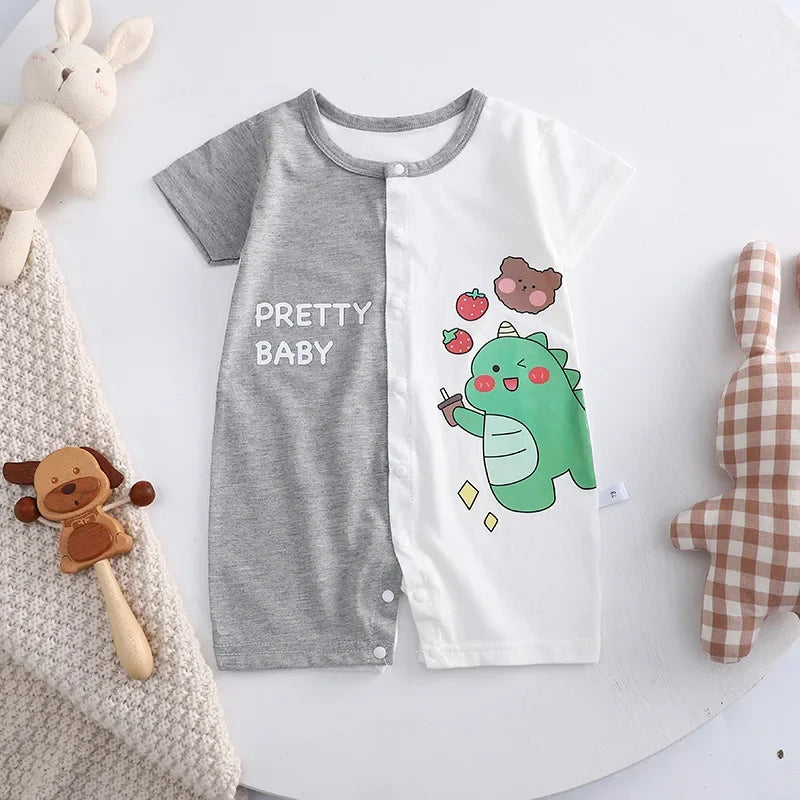 Newborn Baby Clothing Boy Girl baby clothes items Cotton Bodysuit Summer Short Sleeve Romper Infant Toddler sleepwear