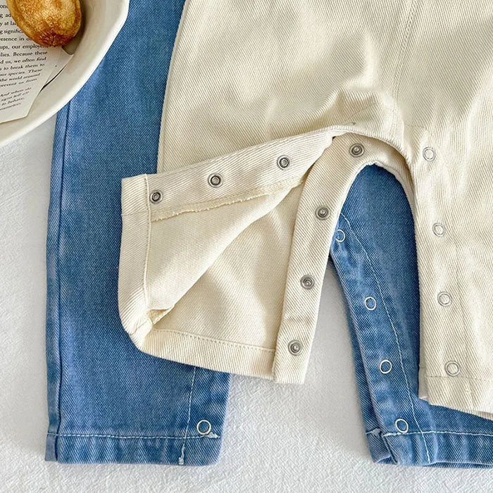 Children Clothes Suit Infant Baby Girls Clothing Set Long Sleeve Embroidered Shirt+ Denim Jumpsuit Autumn Spring Clothes Suit