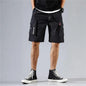 2025 New Summer Men Trend Cargo Shorts Men's Letter Print Pocket Shorts Fashion Casual Straight Shorts Male Ropa Hombre