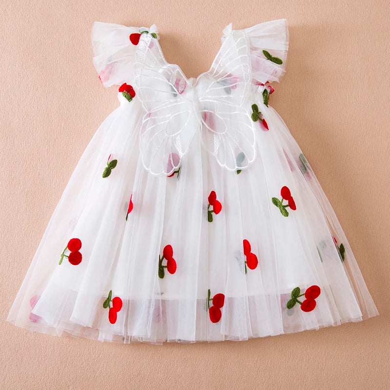 Toddler Baby Girls Summer Big Bow Baptism Dresses for Birthday Party Wedding Dress Children Costumes Princess Fluffy Prom Gown
