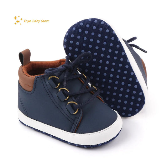 Shoes Baby Boy Newborn Infant Toddler Casual Comfort Cotton Sole Anti-slip PU Leather First Walkers Crawl Crib Moccasins Shoes