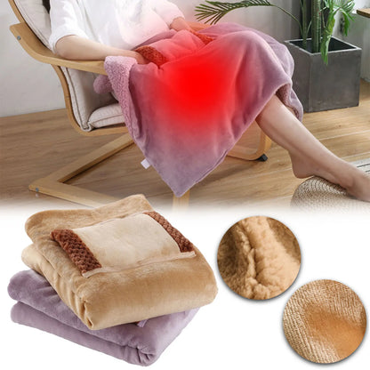 Heated Blanket Portable Electric USB Heated Throw Blanket Soft Flannel Winter Laps Blanket for Office/Desk