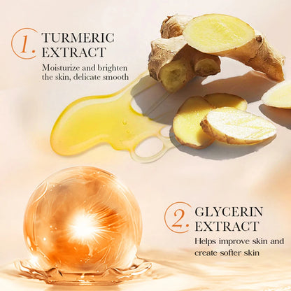 Turmeric Whitening Face Cream Wrinkle Removal Lighten Fine Lines Makes Skin Look More Youthful Brighten Moisturize Facial Care