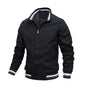 Camel - Men's premium embroidered zippered jacket, casual outdoor sports jacket, fashionable top, spring and autumn, high-quality