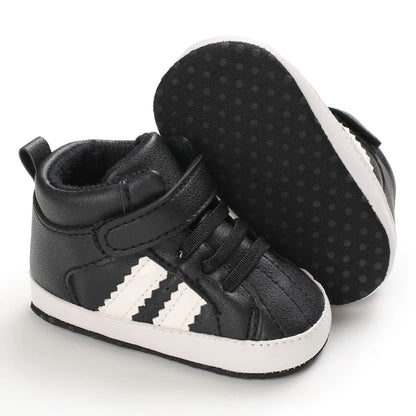 0-18M Baby Shoes Boy Newborn Infant Toddler Casual Comfort Cotton Sole Anti-slip PU Leather First Walkers Crawl Crib Shoes