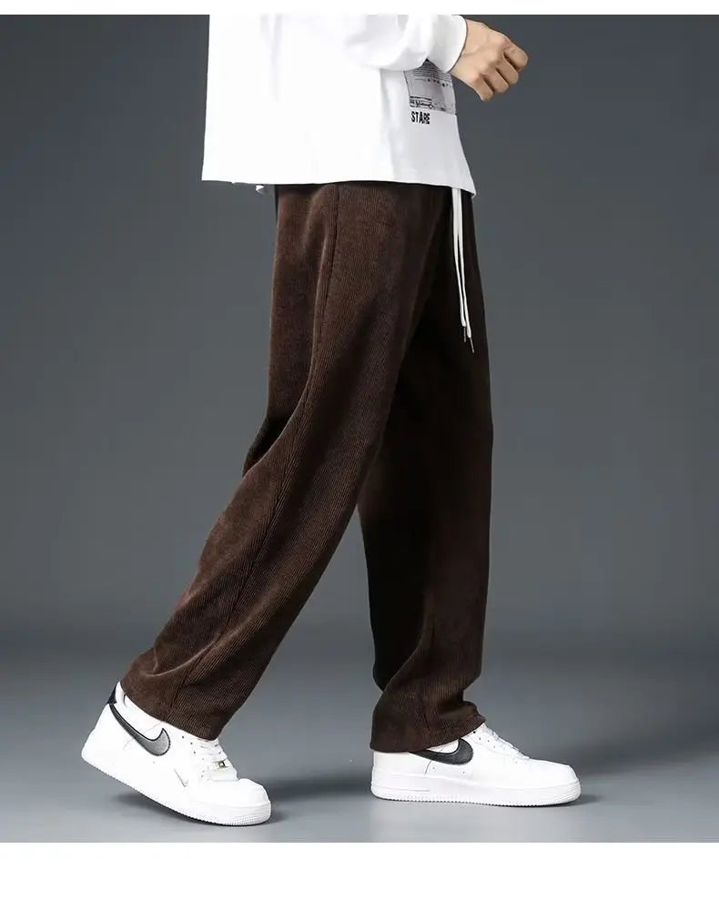 2025 New Design Spring Autumn Straight Sweatpants men baggy pants Men's pants joggers Male Loose Grey Casual Pants for men's