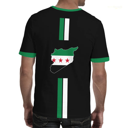 New Syria Football Jersey Men's Sports T-shirts Syrian Flag Street Oversized Tops Unisex Casual Graphic T-shirts Men's Gifts
