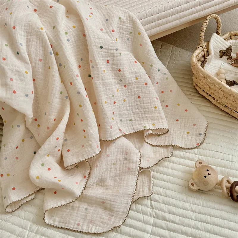 Newborn Baby Blanket For Boys Girls Baby Swaddle Wrap Floral Infant Receiving Blanket Bedding Crib Quilt Baby Stuff 100cm