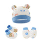 Baby Anti Scratching Cotton Gloves Hat Foot Cover Set Socks Kit Accessory for Newborn Baby Girls Boys Baby Shower