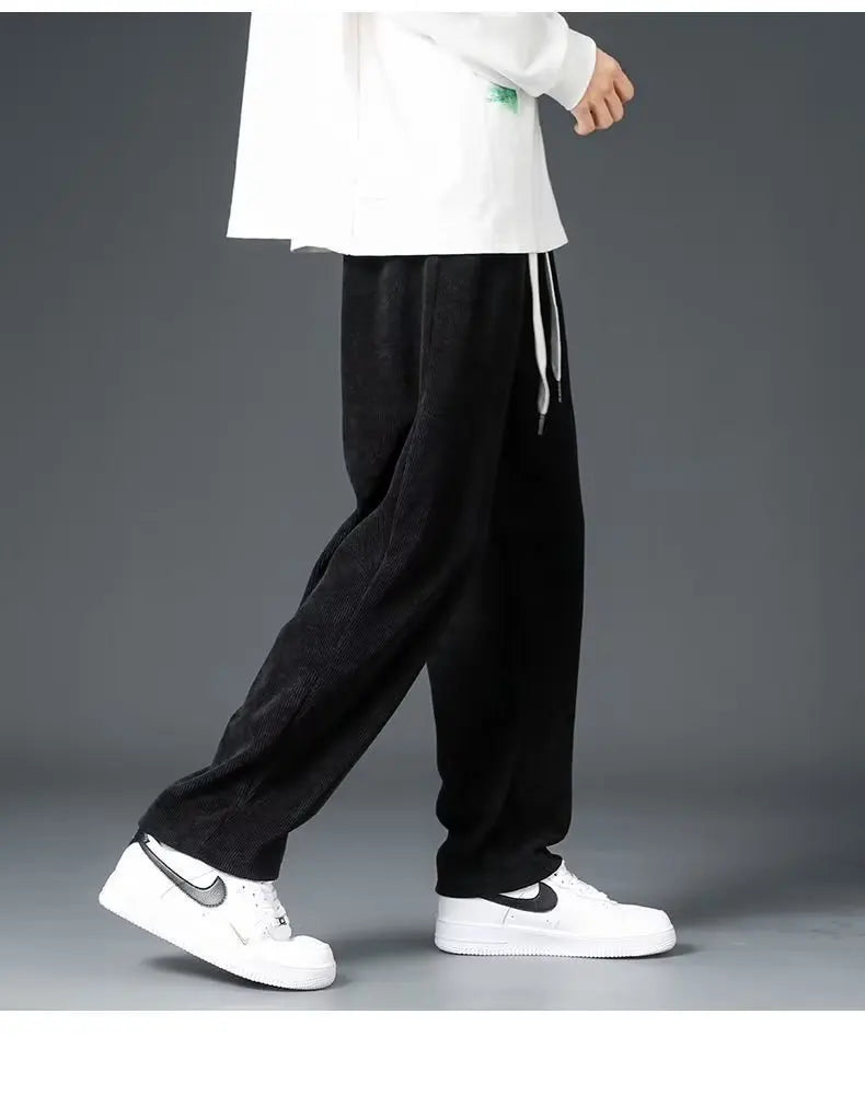 2025 New Design Spring Autumn Straight Sweatpants men baggy pants Men's pants joggers Male Loose Grey Casual Pants for men's