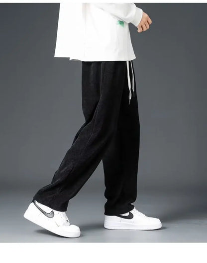 2025 New Design Spring Autumn Straight Sweatpants men baggy pants Men's pants joggers Male Loose Grey Casual Pants for men's