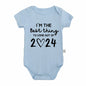 I'm the Best Thing 2024 Newborn Baby Clothes White Cotton Summer Bodysuits for Infants Short Sleeve Boys Girls Romper
