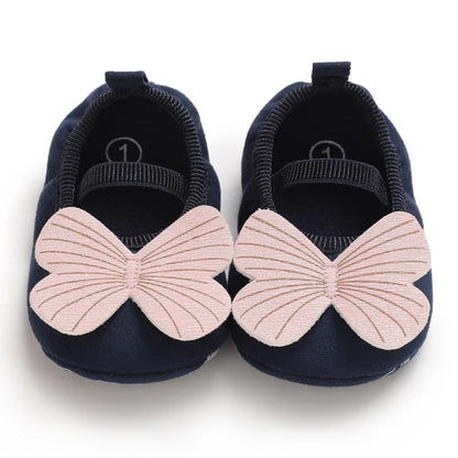 Lucky Blue Newborn Infant Toddler Boy Girl Casual Breathable Soft Cloth Bottom  Anti-slip PU Leather First Walkers Canvas Shoes