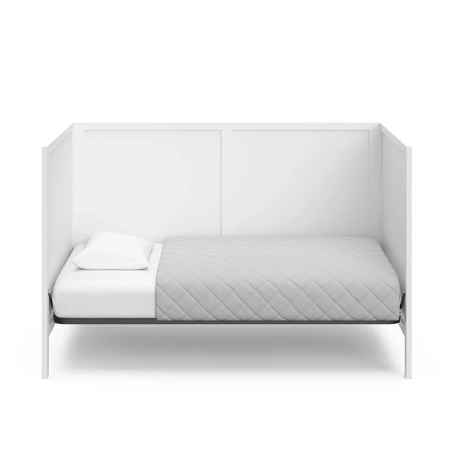 3-in-1 Convertible Crib (White) - Gold Certified, Converts to Toddler Bed & Daybed, Fits Standard Full-Size Crib Matt