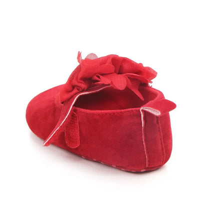 Girls Shoes Soft Soles Non-slip Beautiful Flowers Solid Color Fashion Toddler Infant Newborns Crib First Walkers Princess Shoes