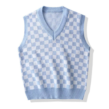 Men Knit Sweater Vest ins sweater vest Korean fashion clothes