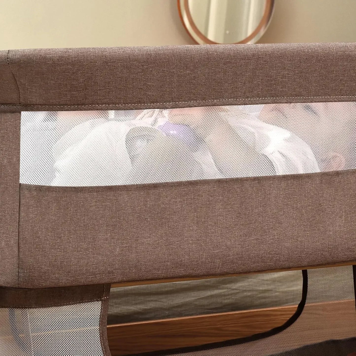 Baby Crib,3 in 1 Baby Bassinet Bedside Crib Adjustable Portable Bed for Infant, Baby Newborn Must Have Bed