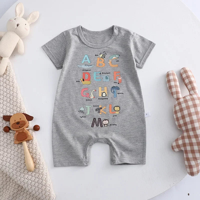 Newborn Baby Clothing Boy Girl baby clothes items Cotton Bodysuit Summer Short Sleeve Romper Infant Toddler sleepwear