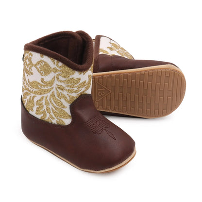 Baby Boots Made Of Soft PU and High-quality Cotton 2024 New Autumn and Winter Short Boots With Rubber Soles and Anti Slip Baby