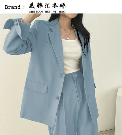 Fall Fashion Long Sleeve Blazer Mujer Pant Sets Blazers Women 2025 Casual Women's 2 Piece Outfit Set Suits Outwear