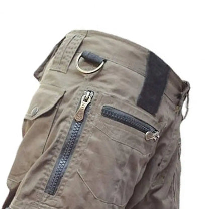 Stylish Short Pants Mid Waist Summer Cargo Shorts Sweat absorbing Zipper Pocket Pants