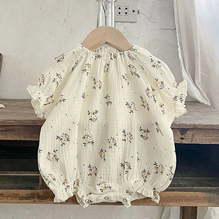 Korean Style Children Clothing Set Short Sleeved Cotton Printed T-Shirt+ Shorts Newborn Baby Girls Clothing Suit For Summer