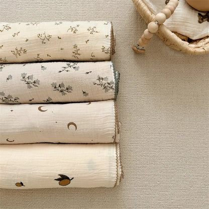 Summer Muslin Swaddle Blankets Cotton Soft Baby Blanket For Boys Girls Newborn Baby Receiving Blanket Sleeping Cover Crib Quilts