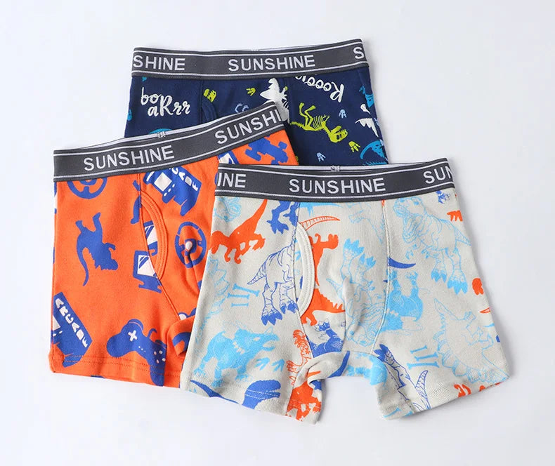 6 Pcs Baby Toddler Boys' Underwear,  100% Cotton Kids Underwear, Little Boys Briefs Soft Dinosaur Boxer Briefs