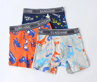 6 Pcs Baby Toddler Boys' Underwear,  100% Cotton Kids Underwear, Little Boys Briefs Soft Dinosaur Boxer Briefs