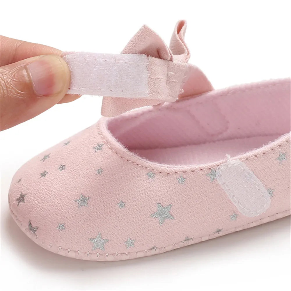 Toddler Girl Crib Shoes Newborn Baby Girls Boys Bowknot Soft Sole Dot Print Casual Shoes Baby Shoes Girls  Infant Shoes
