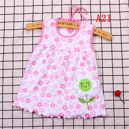 0-24M New born Cotton Flower Sleeveless Dresses Baby Girls Summer Multi Pattern Clothes Kids Princess Dress for 0-2Y Children