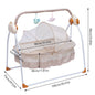 5 Gears Electric Auto-Swing Baby Crib Cradle Sleep Bed Infant Rocker + Net Music Bluetooth Music Adjustable+ Mat
