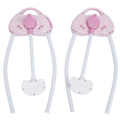 Electric Baby Cradle Auto Swing Rocker Cot Infant Sleeping Bed Swing Crib Kit Timer +Bluetooth Music +Mat +Pillow 5Gears Adjustable