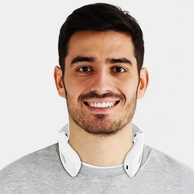 New Smart Neck Shoulder Muscle Massager Electric Heat Relaxation You Body Anytime USB Charging White